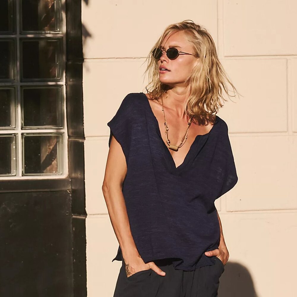 Marina Del Sol Sweater Top | Celestial Indigo - Navy | NWOT size XS/S/M/L